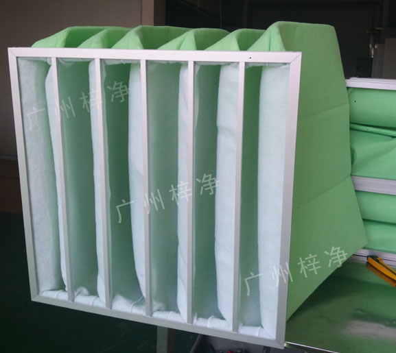 過濾棉袋式初效過濾器具有風(fēng)量大、阻力低、容塵量大特點。