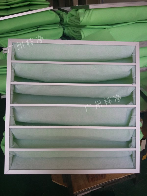 過濾棉袋式初效過濾器采用G4等級過濾棉制作,過濾精度為5um。